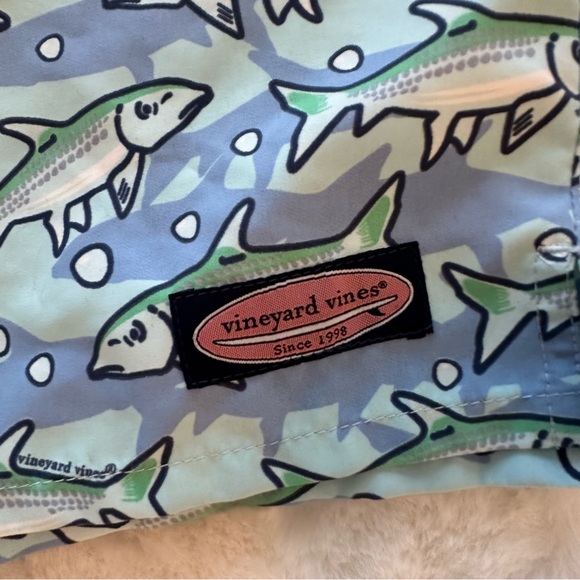 Vineyard Vines | EUC - Chappy Swim Trunks - Blue Fish Print - Size XL - Picture 4 of 8